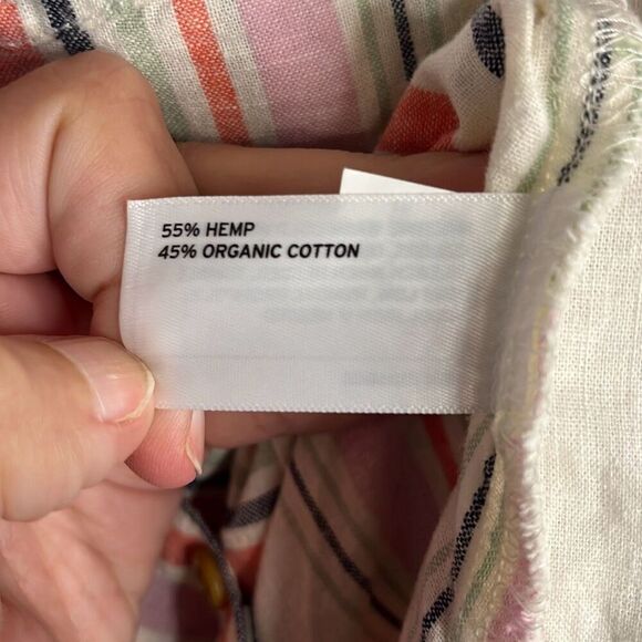 Duluth Trading Co Button Up Tunic Length Shirt   Hemp Organic Cotton Medium - Picture 4 of 7